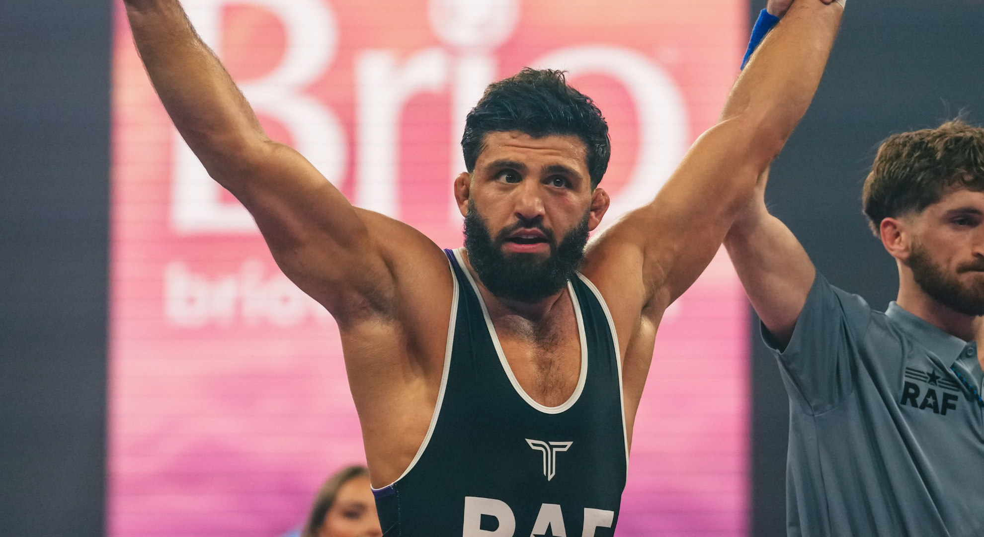 Arman Tsarukyan celebrates a win at RAF09