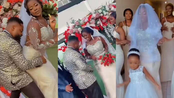 Shocking; Wedding video of Asantewaa and her manager surfaces online (watch)