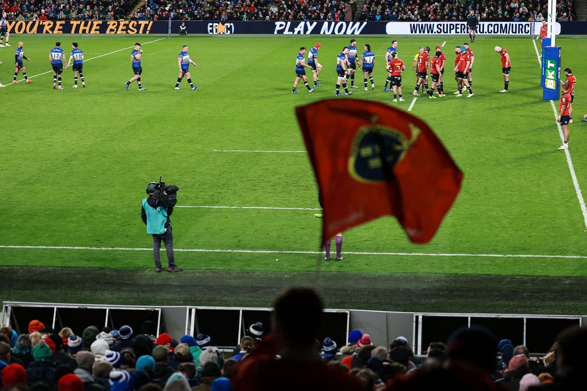 A general view of the Leinster v Munster URC game