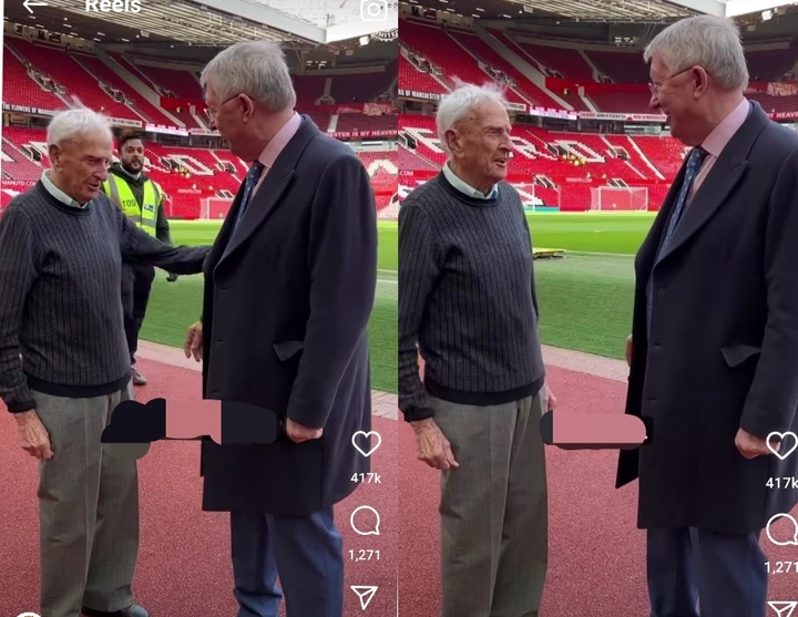 Legendary Coach, Alex Ferguson, 81, meets 100 years old Manchester United 