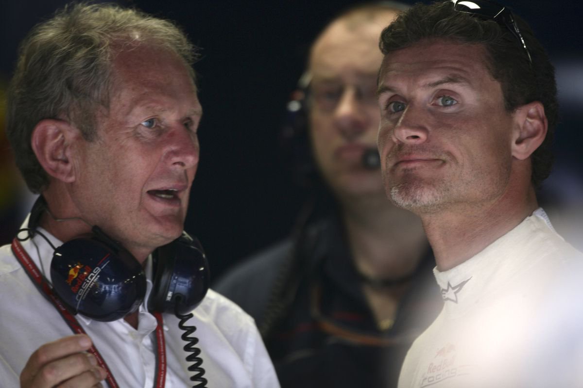 Dr Helmut Marko and David Coulthard during Friday Practice Autodromo Nazionale Monza