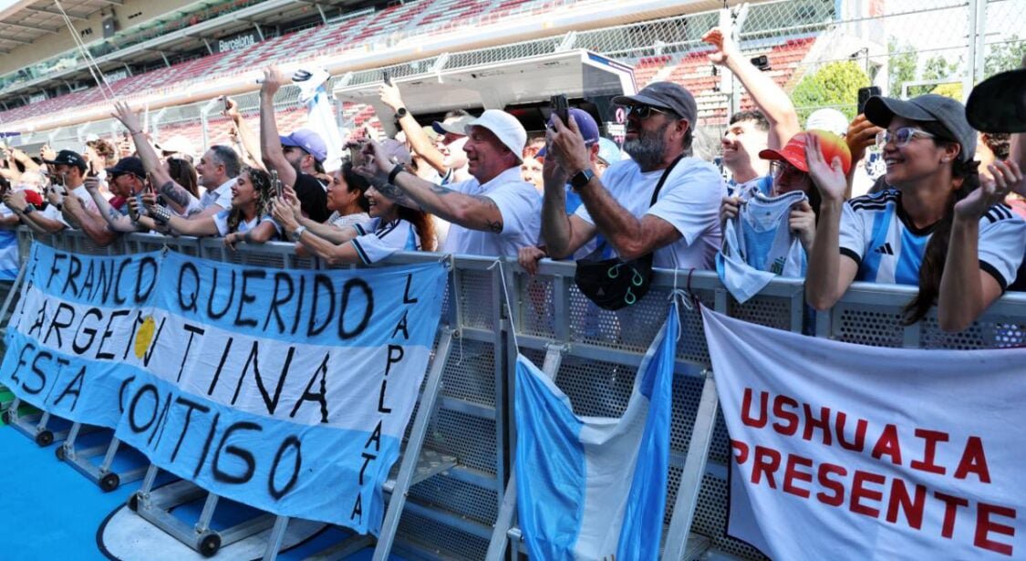Franco Colapinto appelle ses supporters au calme