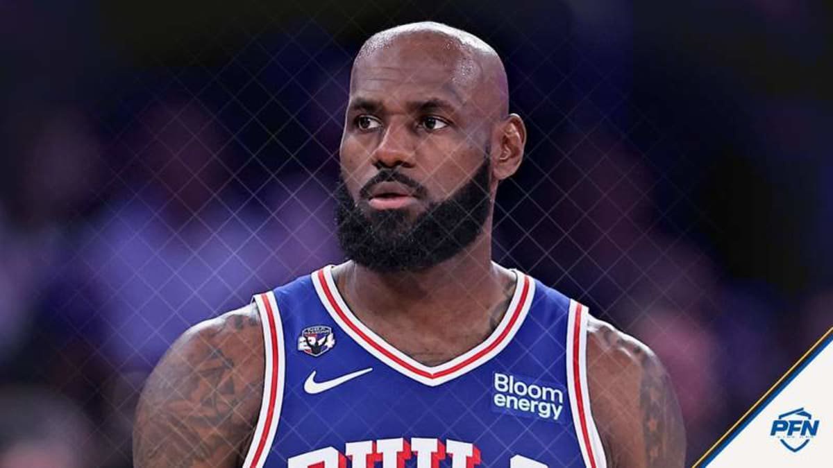 Oct 20, 2026; New York, New York, USA; Philadelphia 76ers forward LeBron James (23) walks onto the court for the second quarter against the New York Knicks at Madison Square Garden. © Brad Penner-Imagn Images