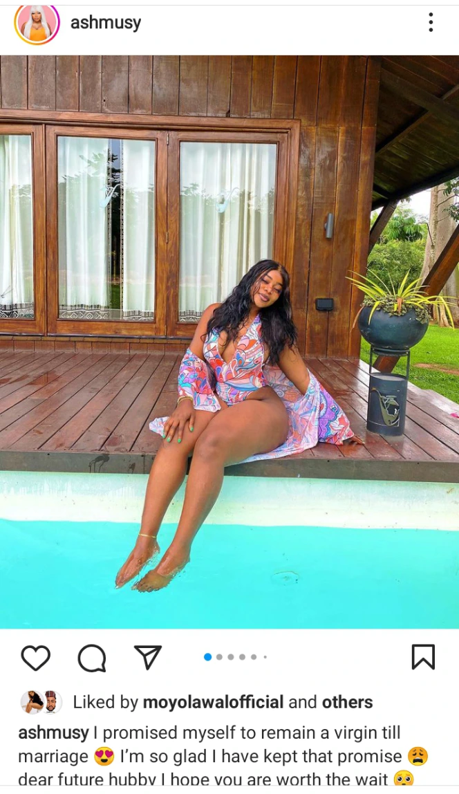 I Promised Myself To Remain A Virgin Till Marriage- Ashmusy Says As She Flaunts Her Bikini Dress