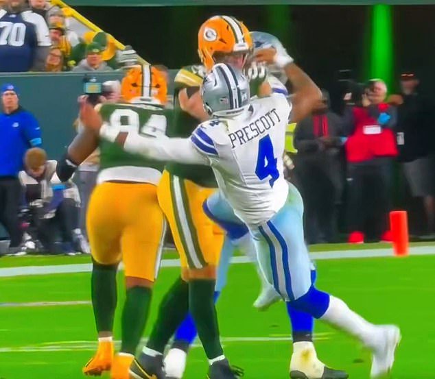 Then, after Dak Prescott flopped to the turf on light contact, Packers star Lukas Van Ness was charged with a roughing the passer call that wiped away a crucial late-game interception