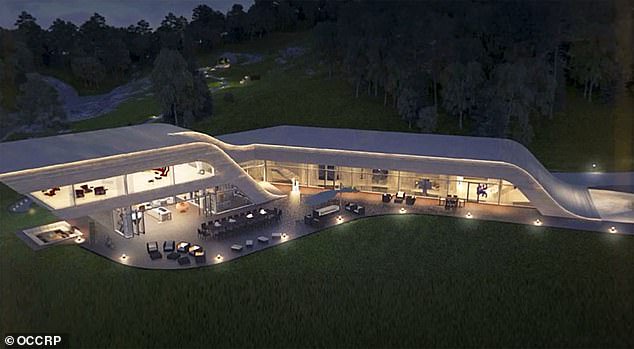 The retreat has a 'separate underground entrance, a helipad and a pier for yachts [on Lake Ladoga], as well as the gazebo opposite the waterfall.'