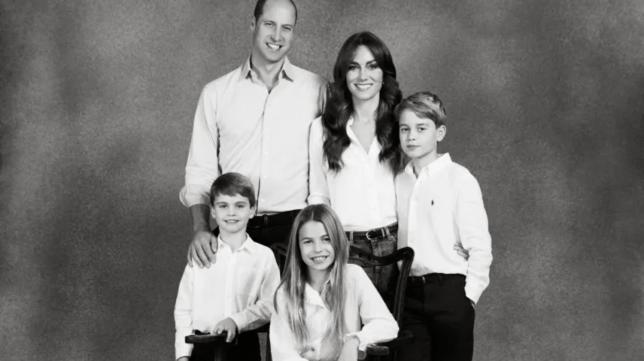 William and Kate choose a relaxed family portrait for the Christmas card