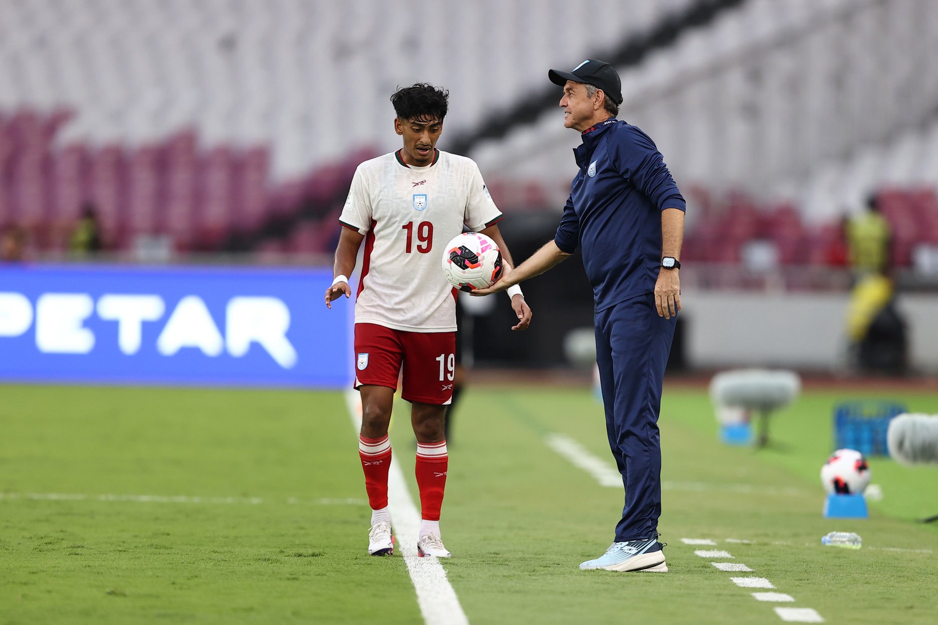 Bangladesh head coach Thomas Dooley reacts during the FIFA ASEAN CUP Division 1 Group A match between Bangladesh and Malaysia at Gelora Bung Karno Stadium on September 25, 2026 in Jakarta, Indonesia