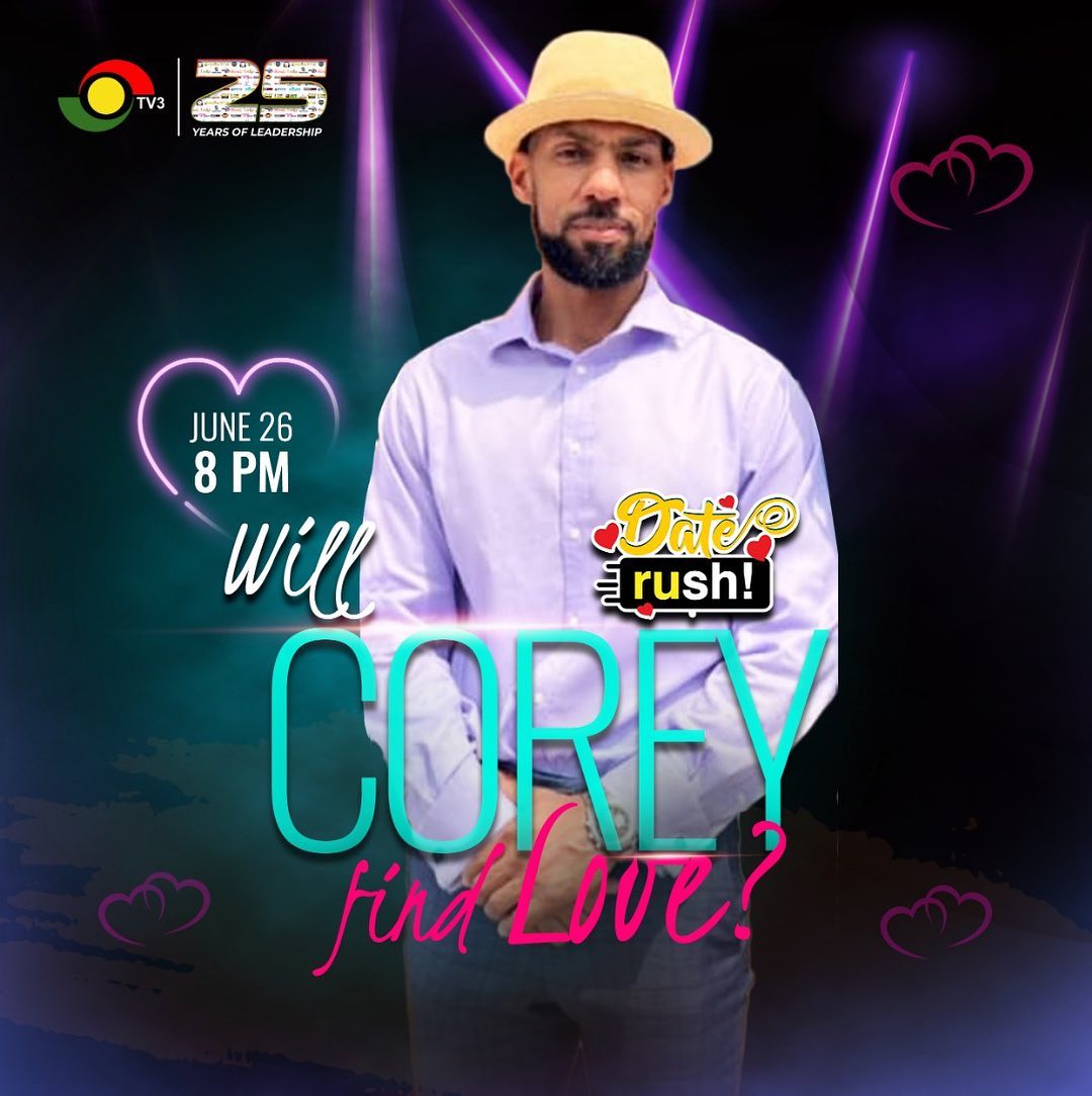 May be an image of ‎1 person and ‎text that says "‎TV3 25 ة YEARS LEADERSHIP JUNE26 JUNE 8 PM will Date frush! CORFY fird Love?‎"‎‎