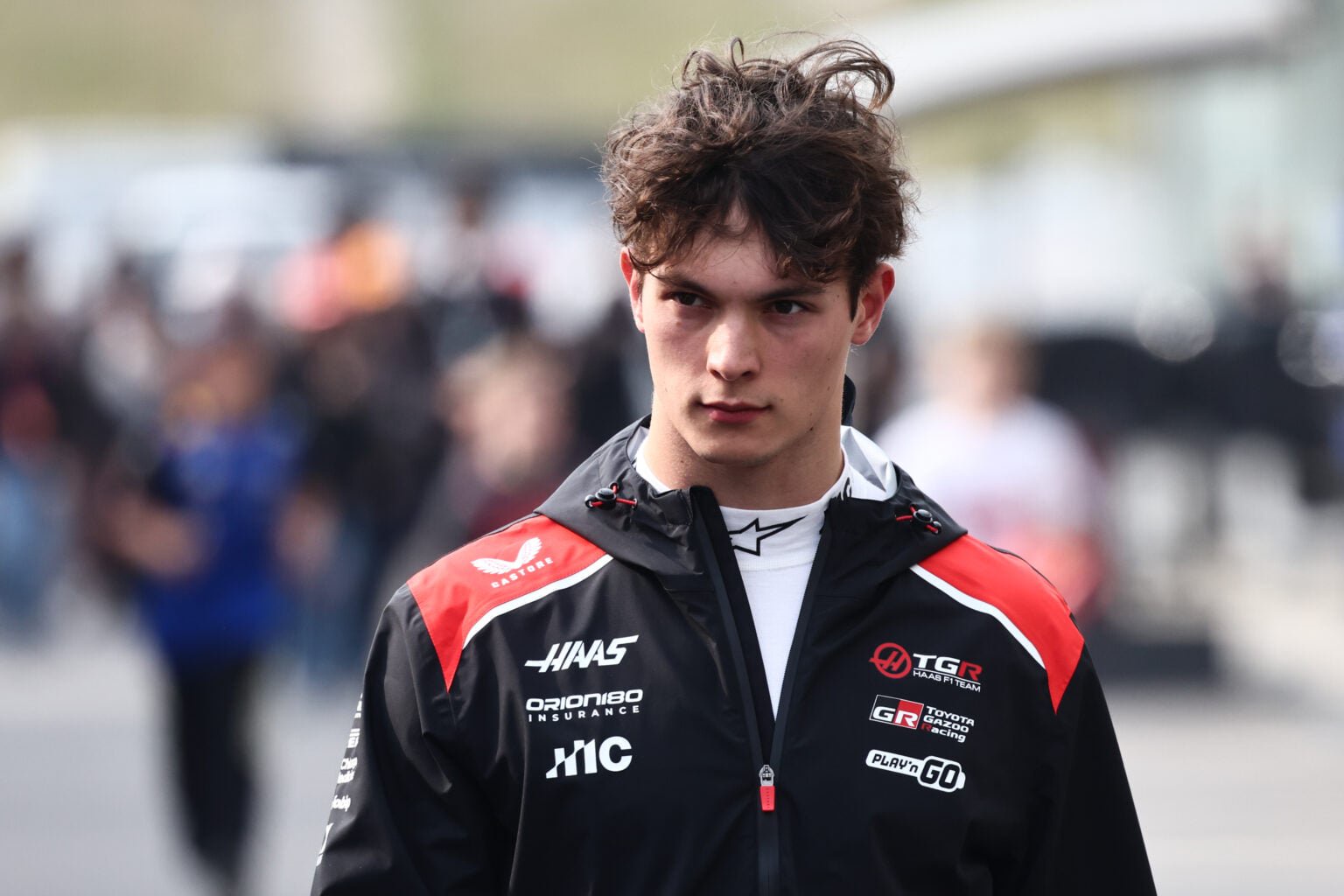 Haas driver Oliver Bearman in the paddock at the 2026 Japanese Grand Prix