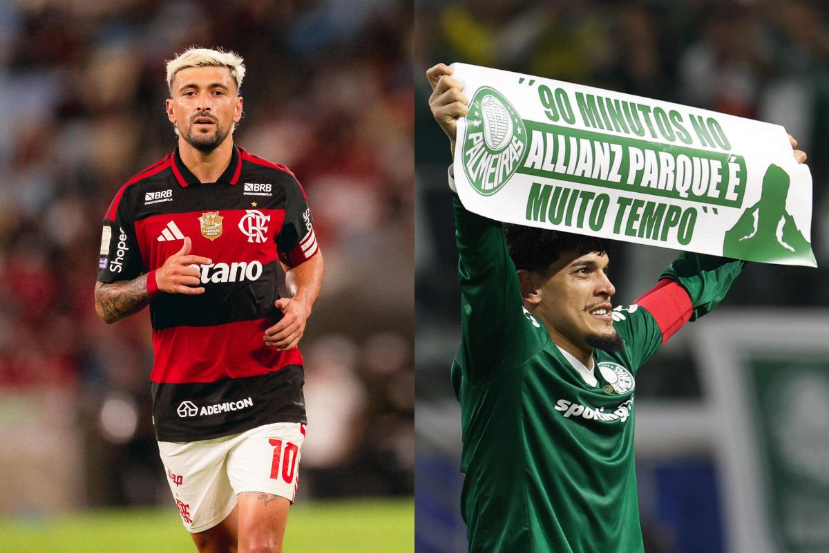 Jogadores de Flamengo e Palmeiras