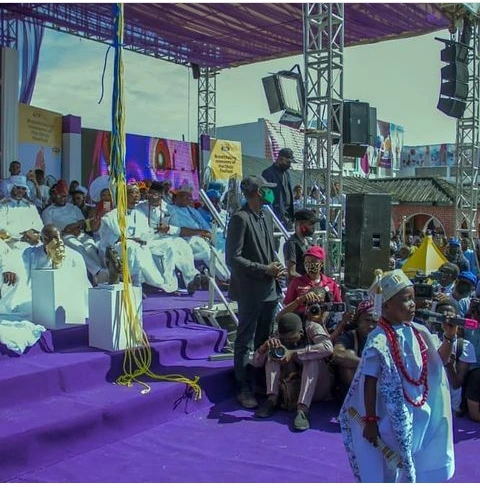 Adigun Olowe Yoruba Performs For Ooni Of Ife At The Olojo Festival