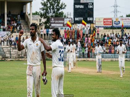 Karnataka's Shetty, Manwant Shine as Tripura Crumbles for 194 | Karnataka's Shetty, Manwant Shine as Tripura Crumbles for 194