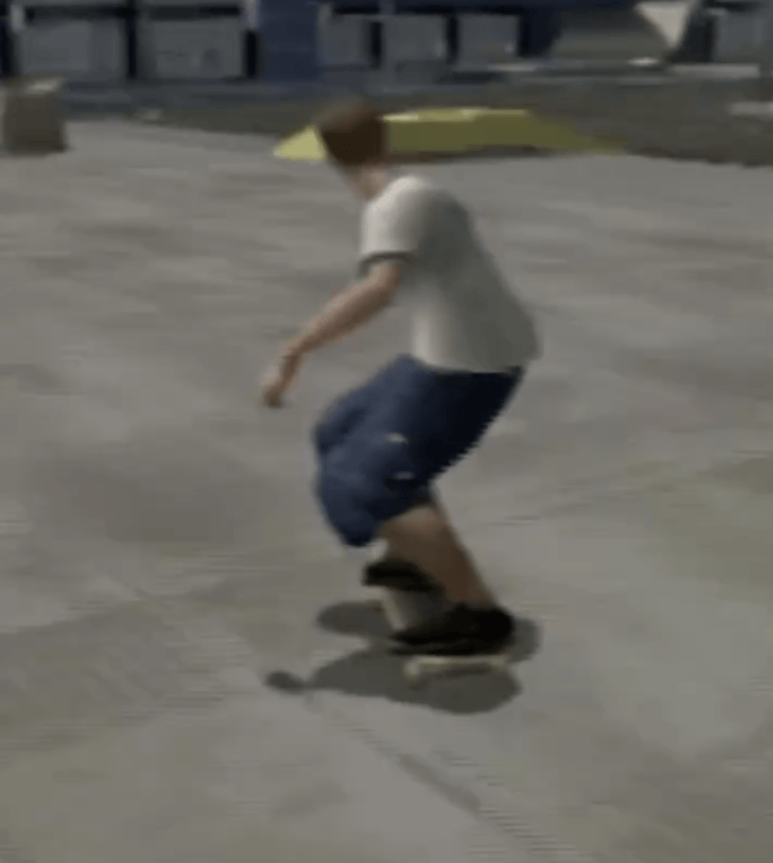 Tony Hawk skateboarding at Pershing Square in downtown Los Angeles.