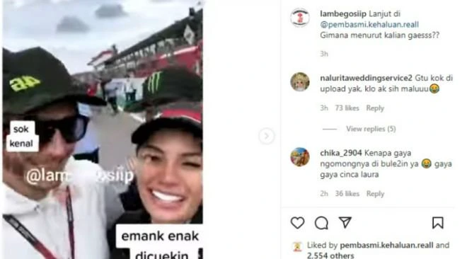 Viral Video Nikita Mirzani Dicuekin Valentino Rossi, Netizen Ngakak: SKSD sih! (Instagram/@lambegosiip)