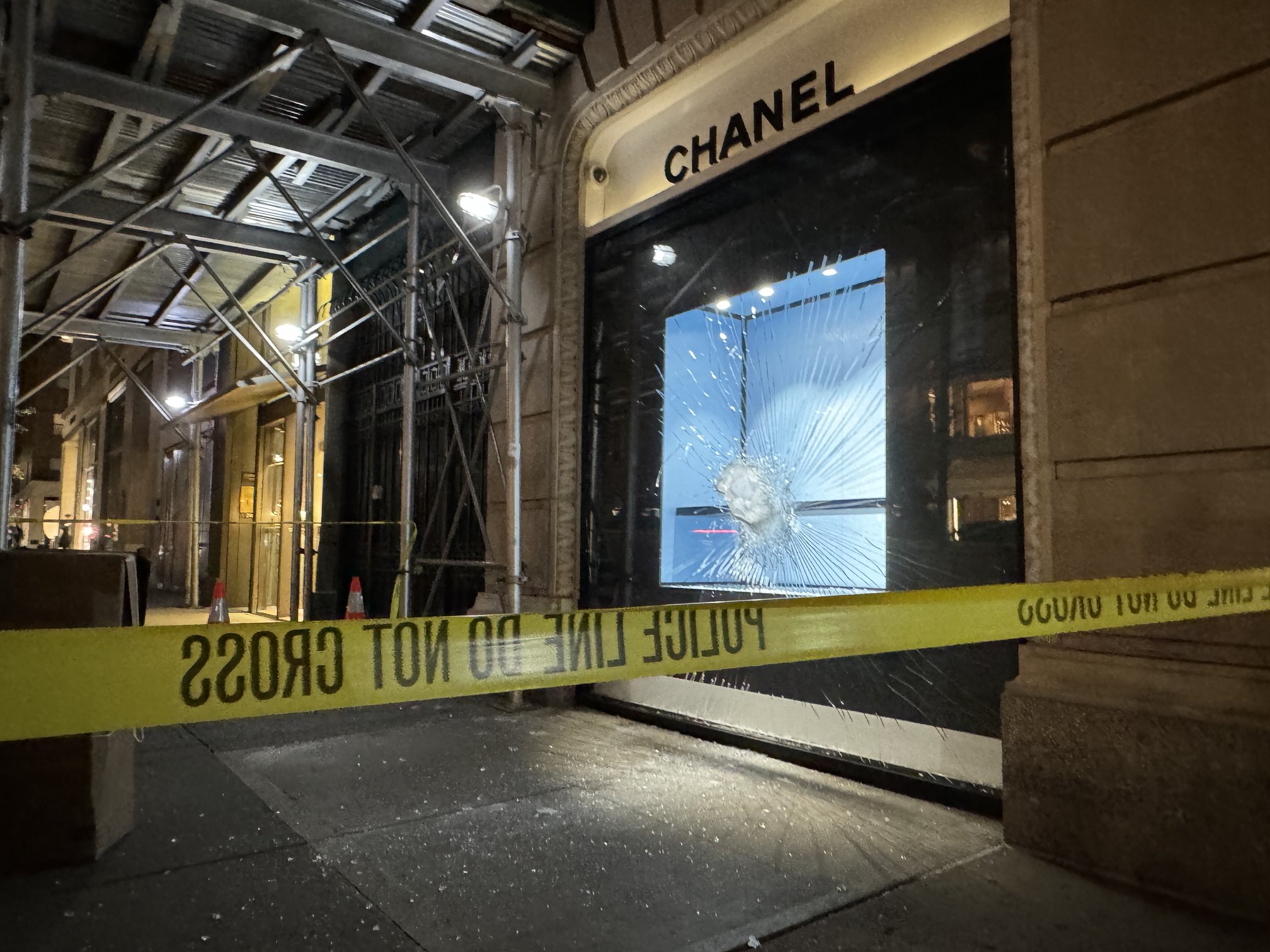 Sledgehammer-wielding men smash window of Upper East Side Chanel store