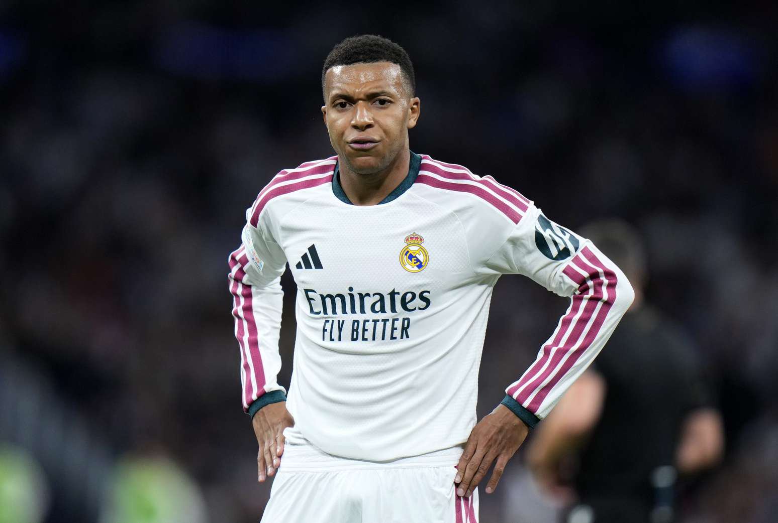 Kylian Mbappé durante a partida entre Real Madrid e Red Bull Leipzig, pela fase de liga da Champions League de 2026/27 - 