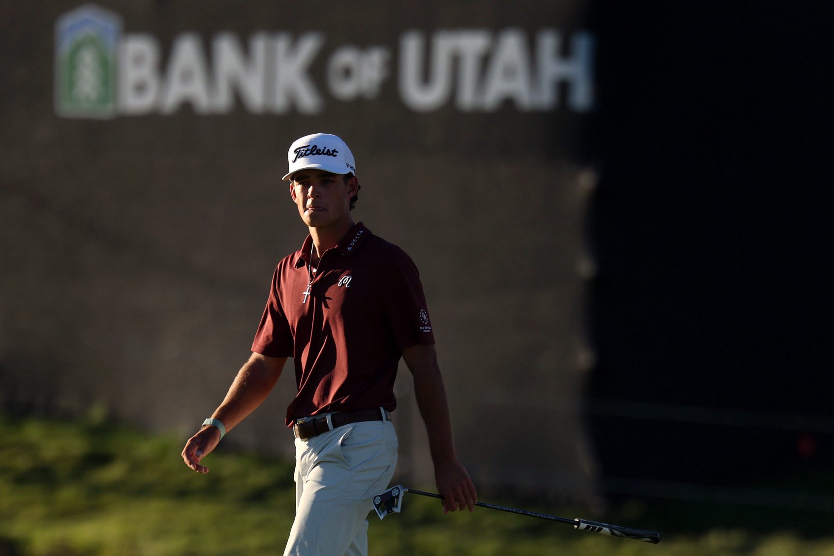 Jackson Koivun looks on during the second round of the Bank of Utah Championship 2026 at Black Desert Resort in Ivins, Utah.