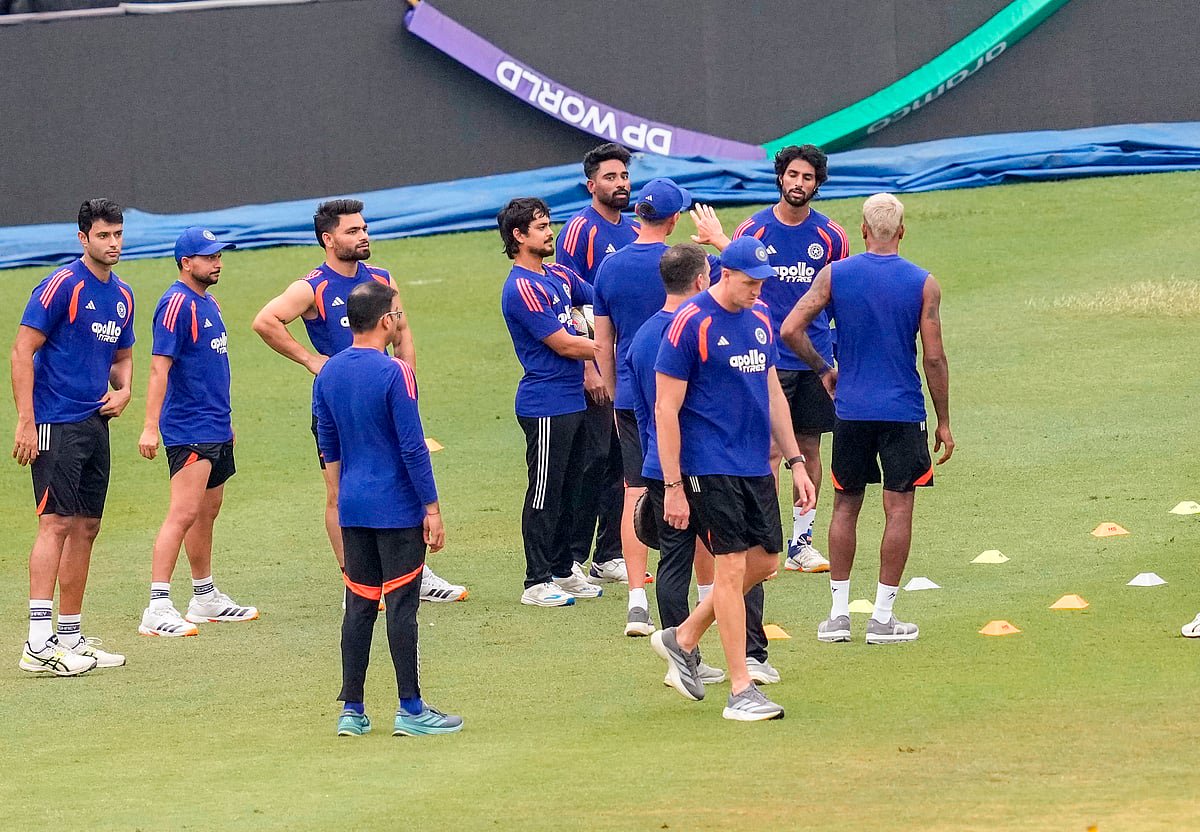 Indian team during a training session on Saturday