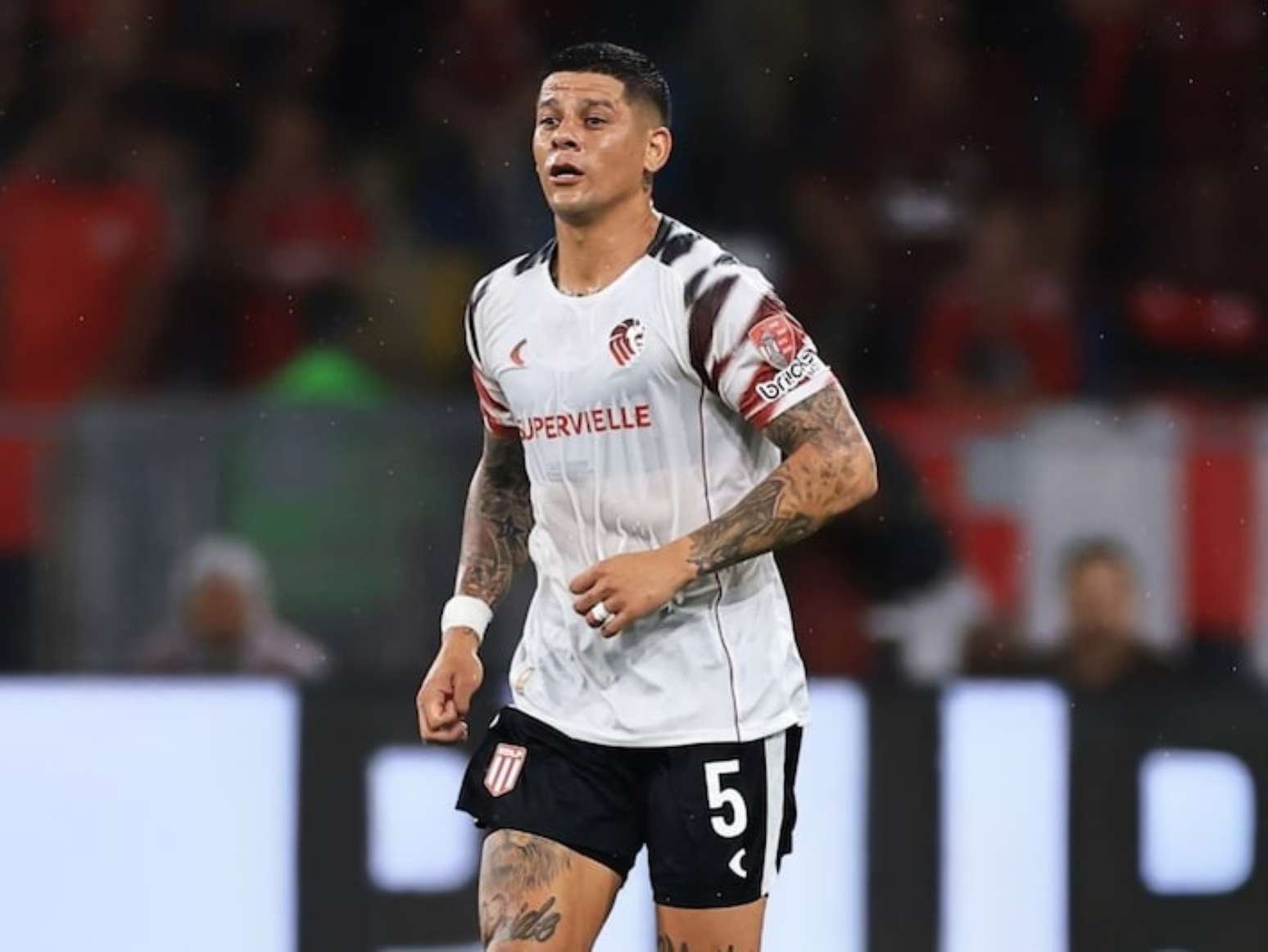 Marcos Rojo esteve em campo contra o Flamengo na semifinal da Libertadores.