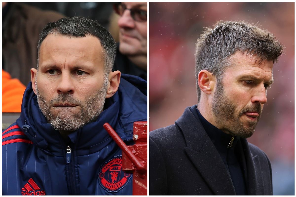 Manchester United legend Ryan Giggs during his time as assistant manager and Manchester United manager Michael Carrick