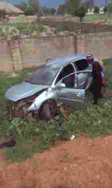 Careless driver suffers major accident while overspeeding in Jalingo and it was caught on camera (video)