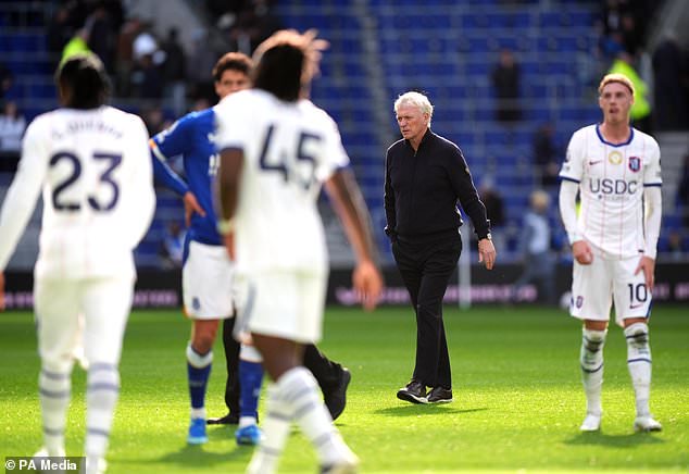 There was frustration for Everton and boss David Moyes (PA)