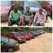 Three arrested as Delta police smash notorious car snatching syndicate, recover 12 stolen cars