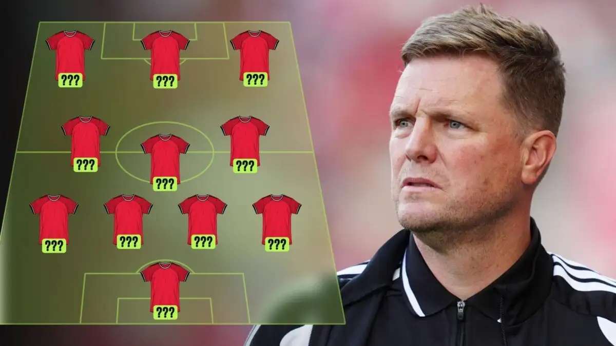 Eddie Howe with a United XI