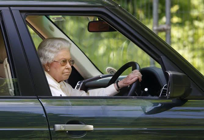 Queen Elizabeth driving