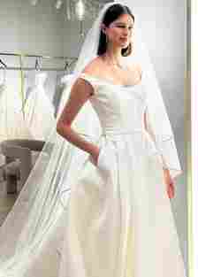 Satin wedding dress