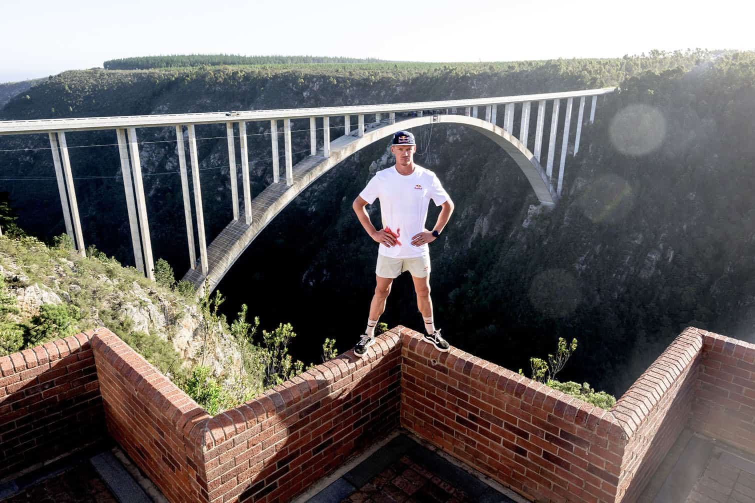 Thomas Van Tonder is seen during preparation for Red Bull Bridge Bars at Bloukrans Bridge in South Africa, on September 29, 2026. Picture: Craig Kolesky / Red Bull Content Pool