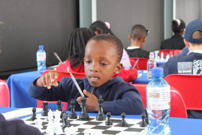 Khotso Ntseare in action on the chessboard. Photo: Comfort Makhanya
