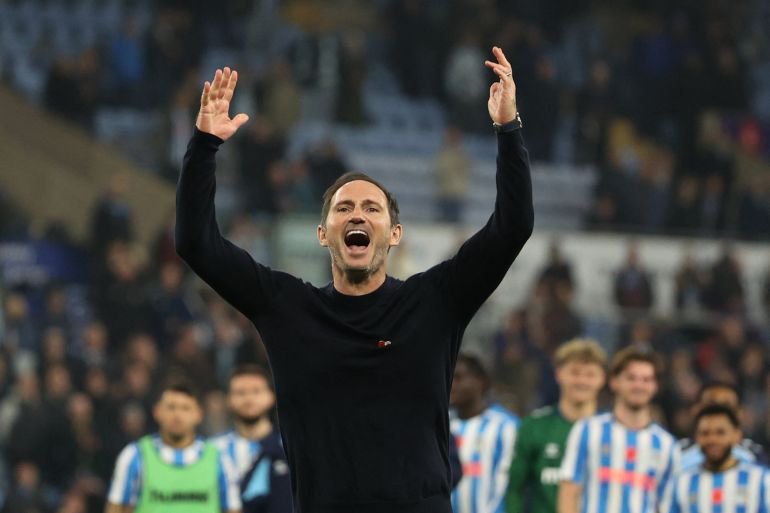Coventry City manager Frank Lampard celebrates after the Sunderland match