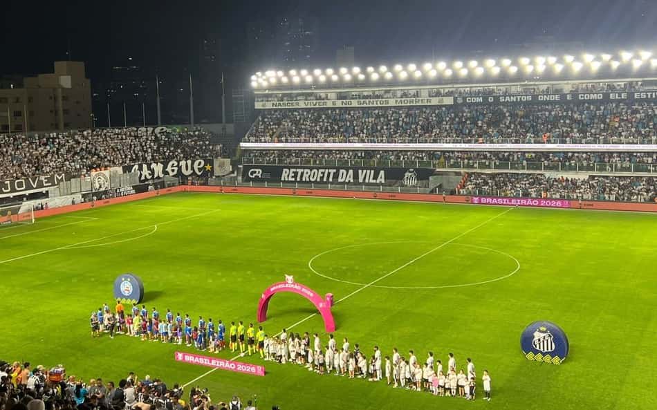 Santos e Bahia em campo para o duelo da 32ª rodada do Brasileirão.