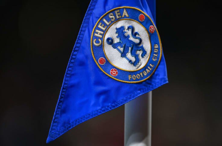 LONDON, ENGLAND - DECEMBER 16: Close up of a corner flag during the Premier League match between Chelsea and Everton at Stamford Bridge on December 16, 2021 in London, England. (Photo by Mike Hewitt/Getty Images)