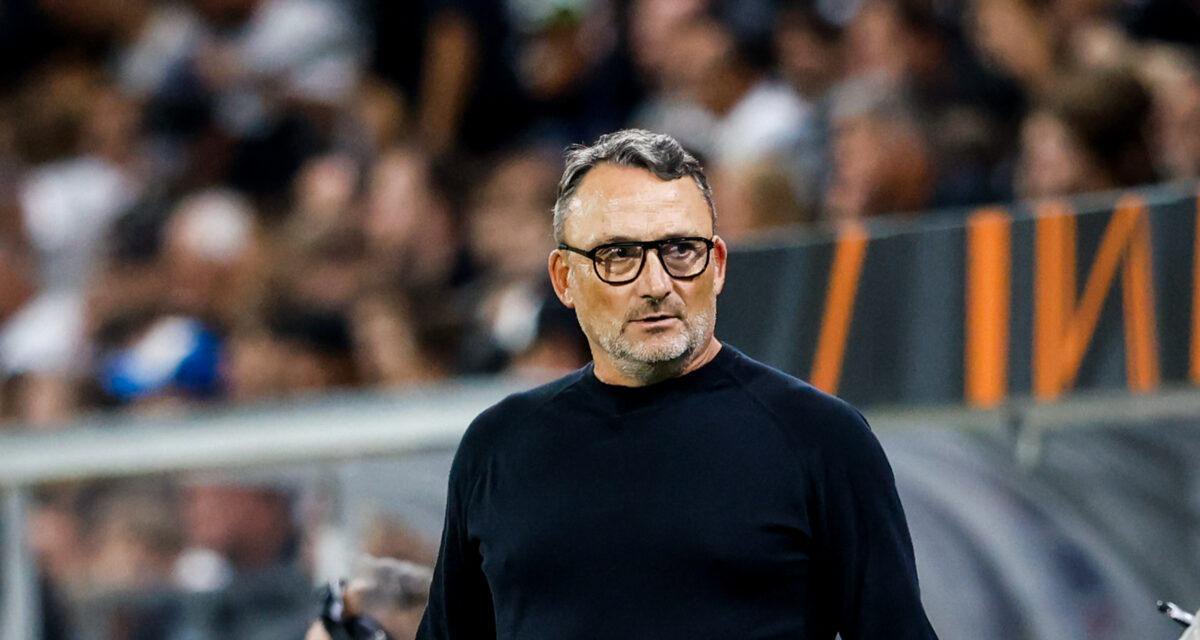 GRAZ,AUSTRIA,16.SEP.26 - SOCCER - UEFA Europa League, Sturm Graz vs Stade Rennais FC. Image shows head coach Franck Haise (Rennais). Photo: GEPA pictures/ James Doak - Photo by Icon Sport