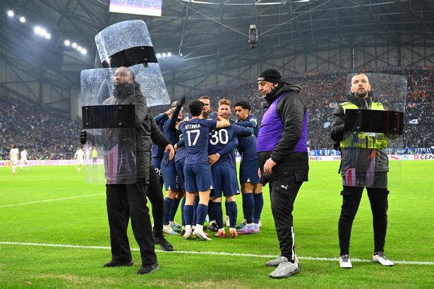 The stewards had sprinted to be in position to keep Messi and his teammates safe