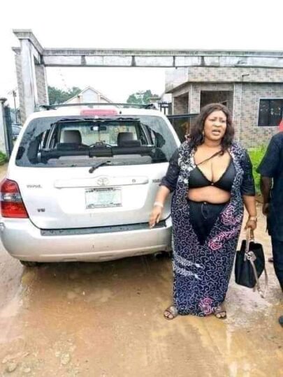 Leader of  Legislative Assembly, Hon. Mrs Cynthia Nwala:  beaten up and nearly stripped naked while her car was also  vandalized at the Council Secretariat