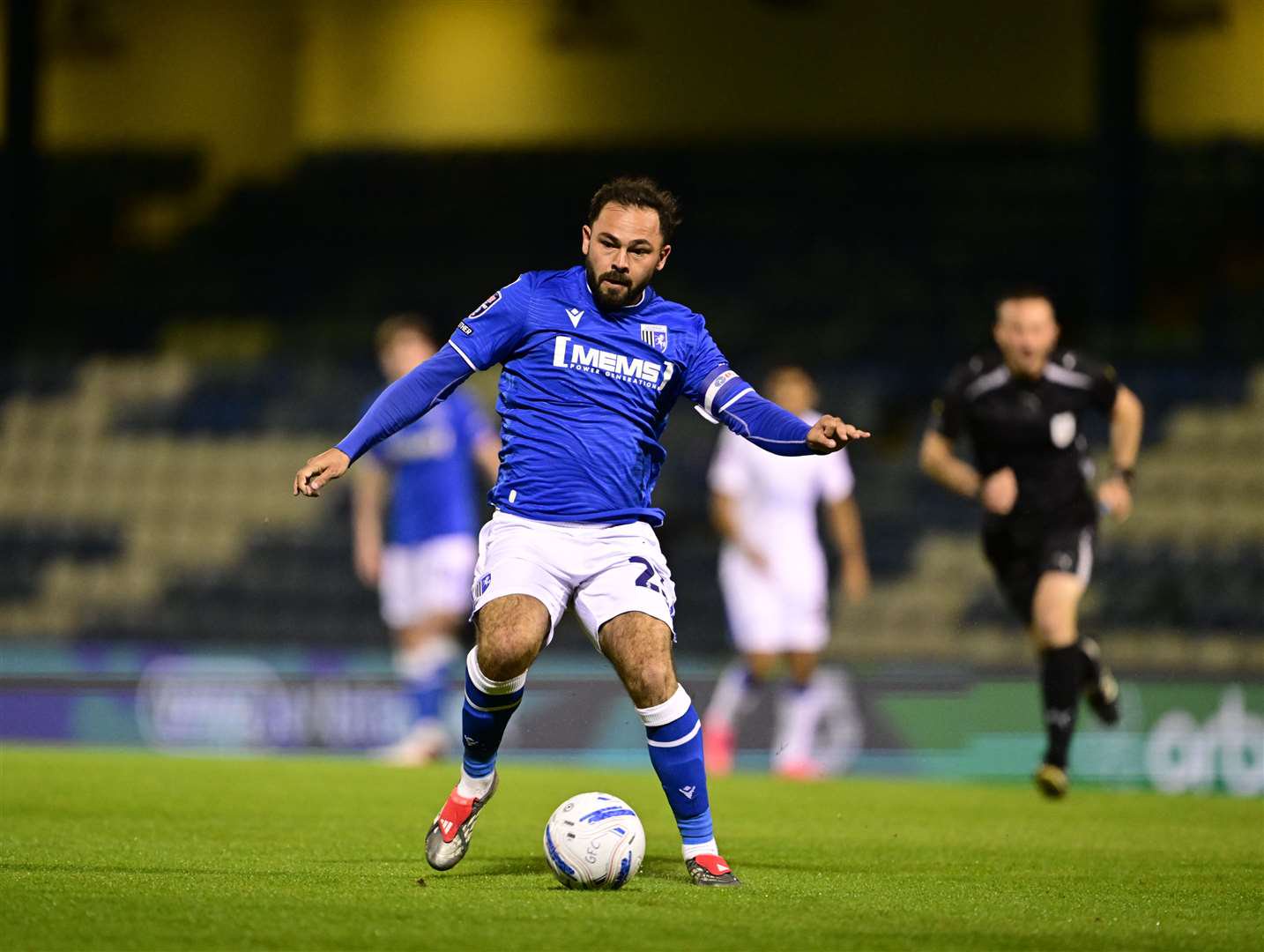 Bradley Dack captained the Gills and played 77 minutes on Tuesday night Picture: Barry Goodwin