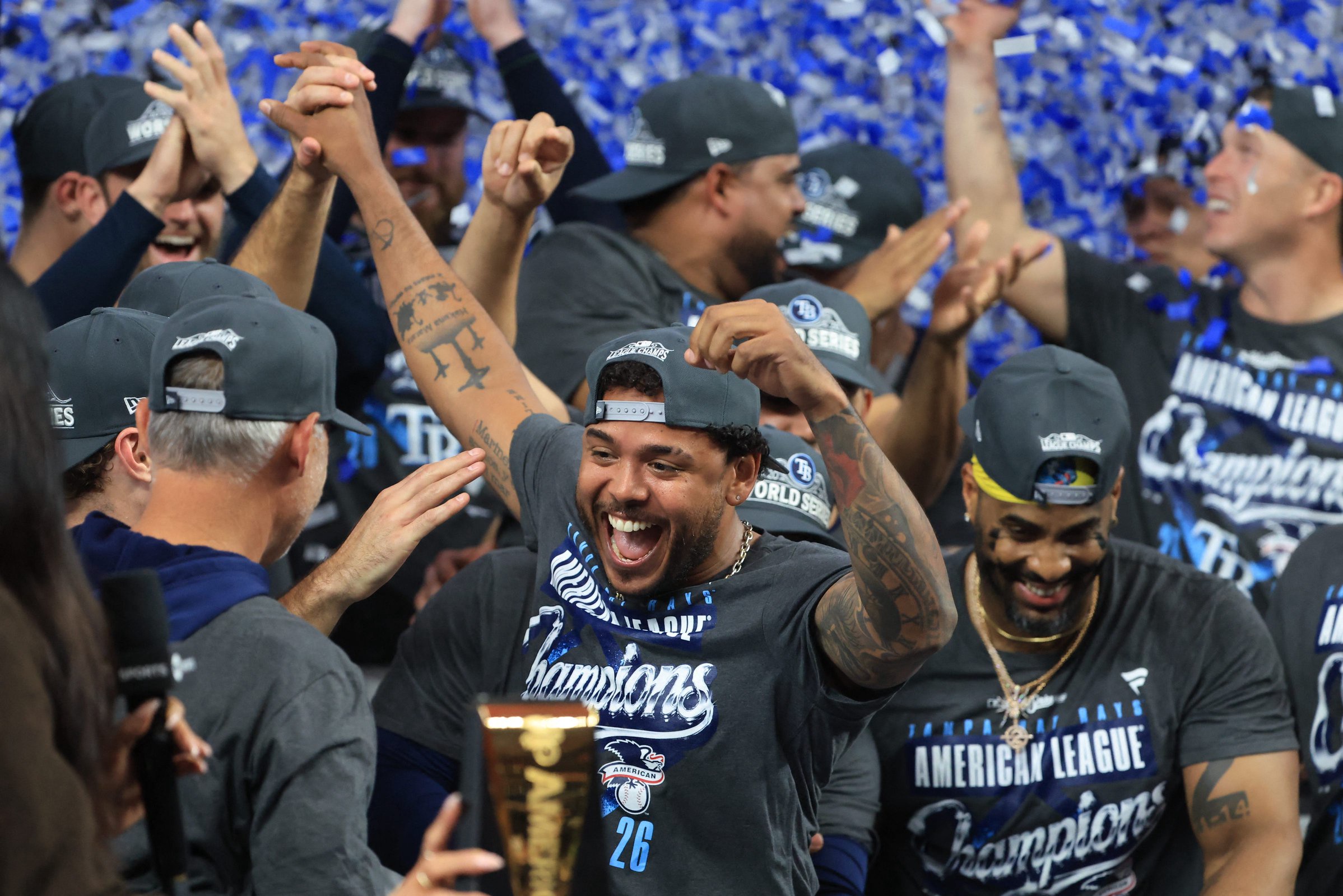 Freddy Peralta claimed ALCS MVP honors by dominating in two starts for Tampa Bay, earning the Rays a ticket to face his longtime team, the Milwaukee Brewers.