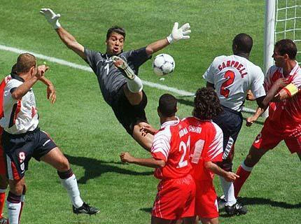 Tunisia v England at the 1998 World Cup in France