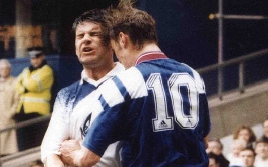 Duncan Ferguson headbutts Raith Rovers' Jock McStay