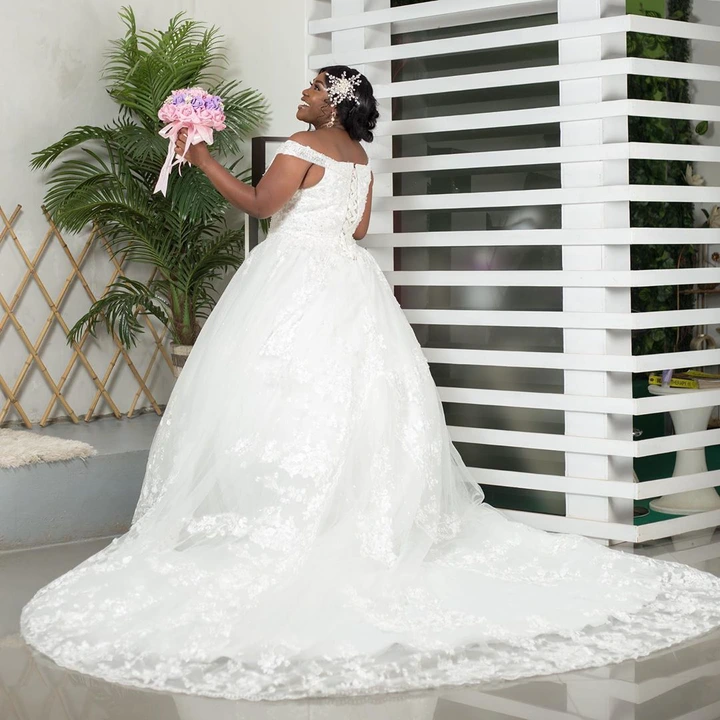 See how beautiful Emelia Brobbey looks in her wedding gown (photos)