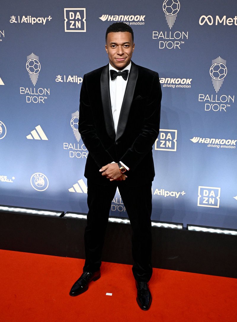 Kylian Mbapp en Dior au Ballon d'Or 2026.