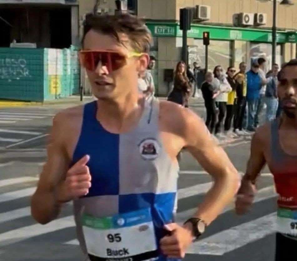 Newark AC's Ed Buck set a new club record at the Valencia Half Marathon.