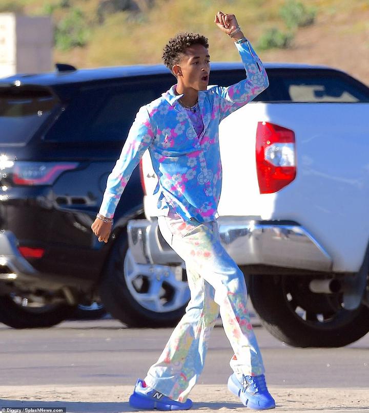 Back to work! Jaden Smith was seen filming his latest music video in Pacific Palisades on Friday