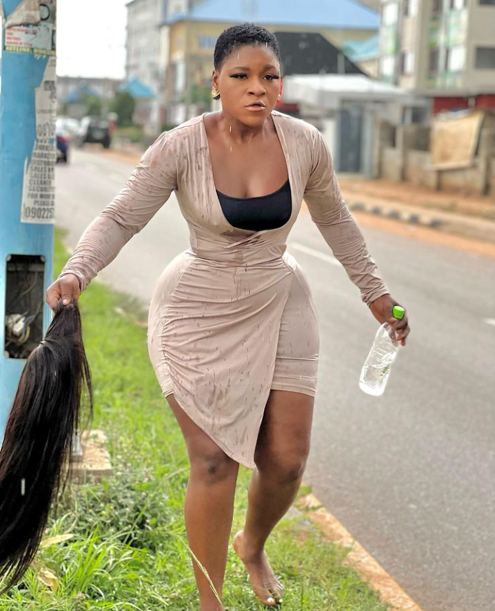 When it was about to happen- Destiny Etiko shares photos of how she went ma.d in a movie