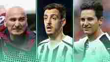 Newcastle Former Players Quiz featuring (L-R) Jonjo Shelvey, Joselu, Florian Thauvin