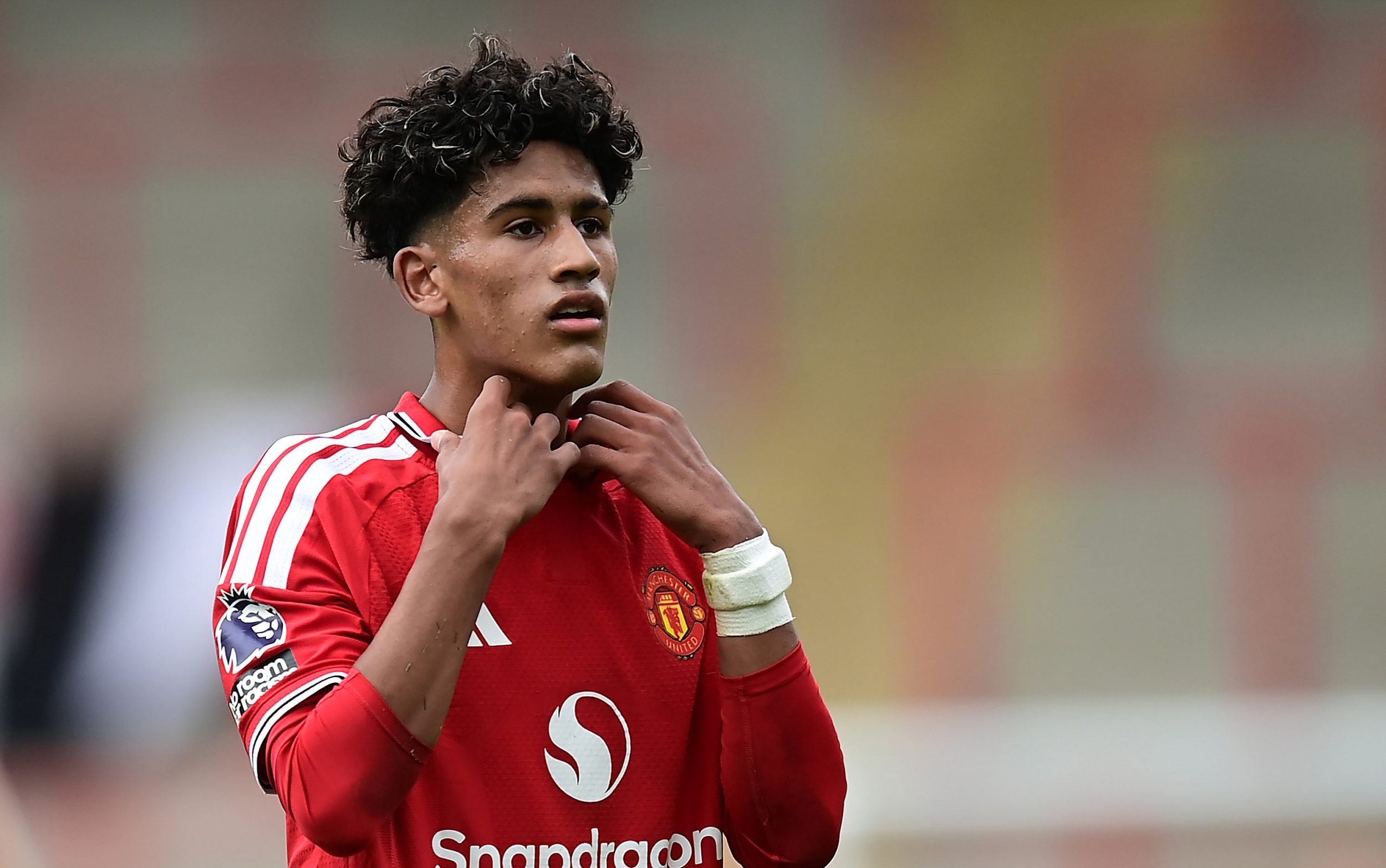 JJ Gabriel in action for Manchester United U21